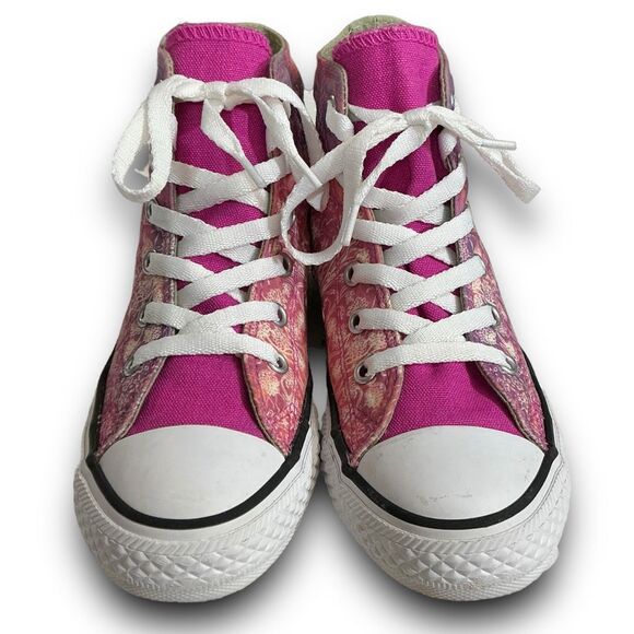 Converse Chuck Taylor All Star Hot Pink & Fuchsia Hi-Top Girl's Sneakers Size 13 - Picture 5 of 11